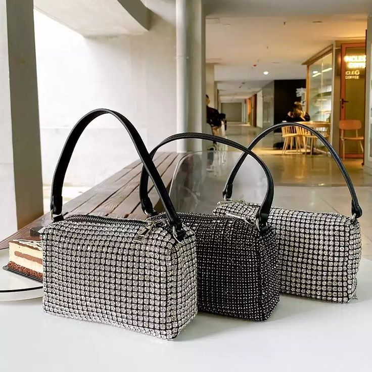 Sheeva Elegant Rhinestone Box Bag for Women