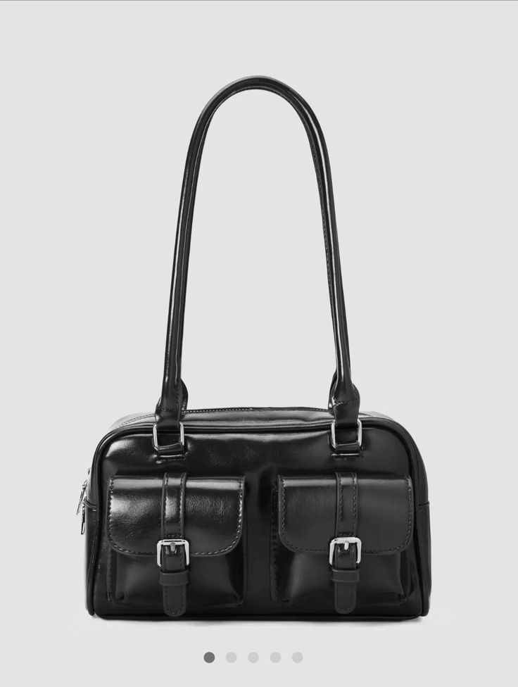 Sheeva etro Double Pocket Boston Bag with Long Shoulder Straps