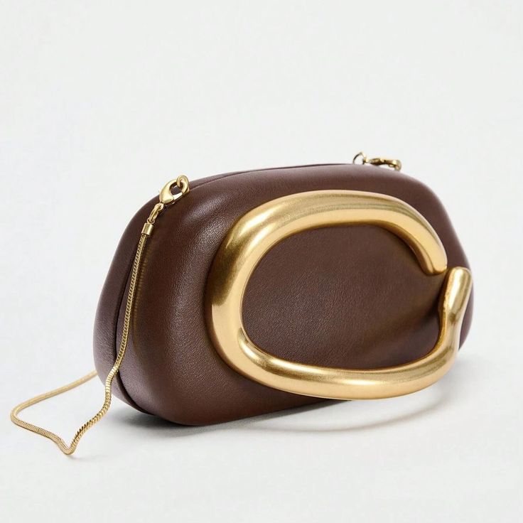 Sheeva Metallic Handle Box Clutch Bag