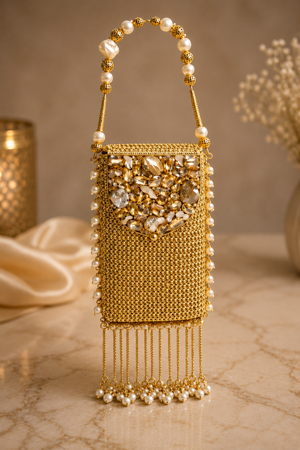 Sheeva Oxidised Luxe Mobile Pouch