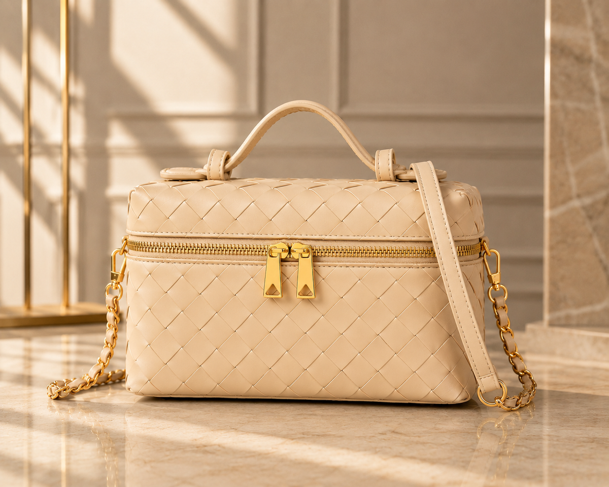 Sheeva Luxe Woven Vanity Crossbody Bag