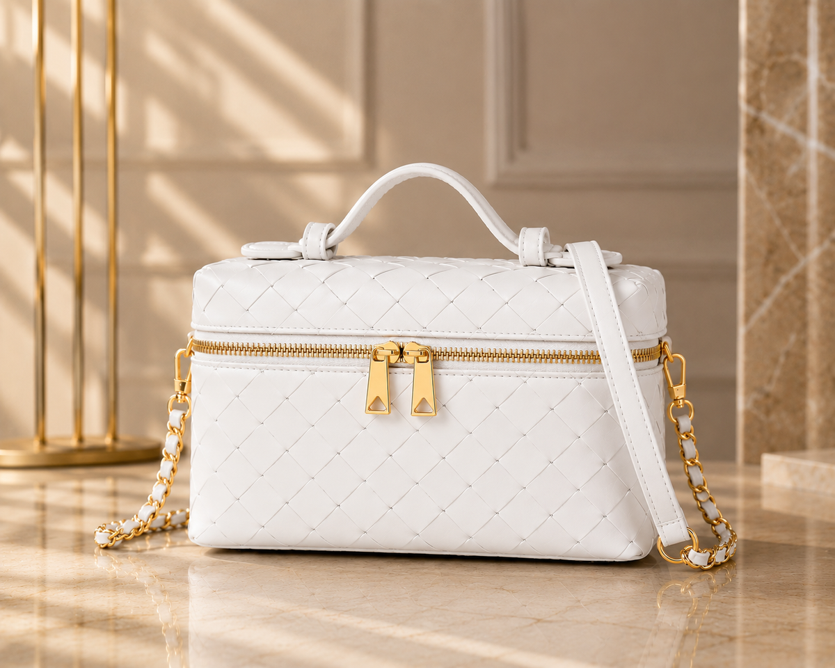Sheeva Luxe Woven Vanity Crossbody Bag