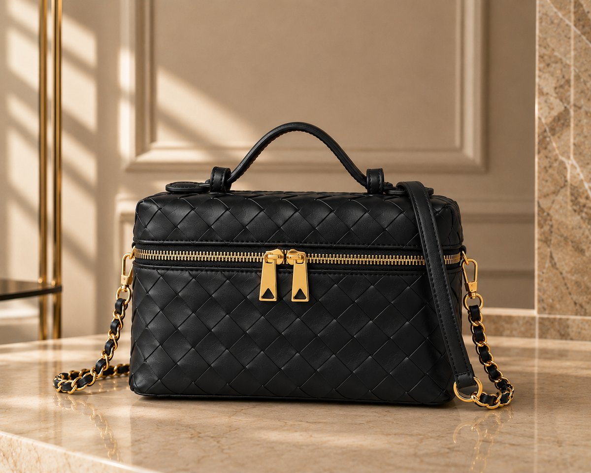 Sheeva Luxe Woven Vanity Crossbody Bag