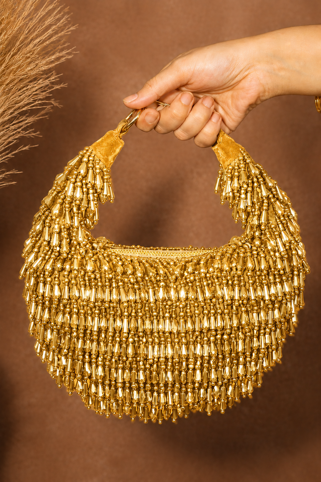 Sheeva Beaded Party Wear Pearl Bag