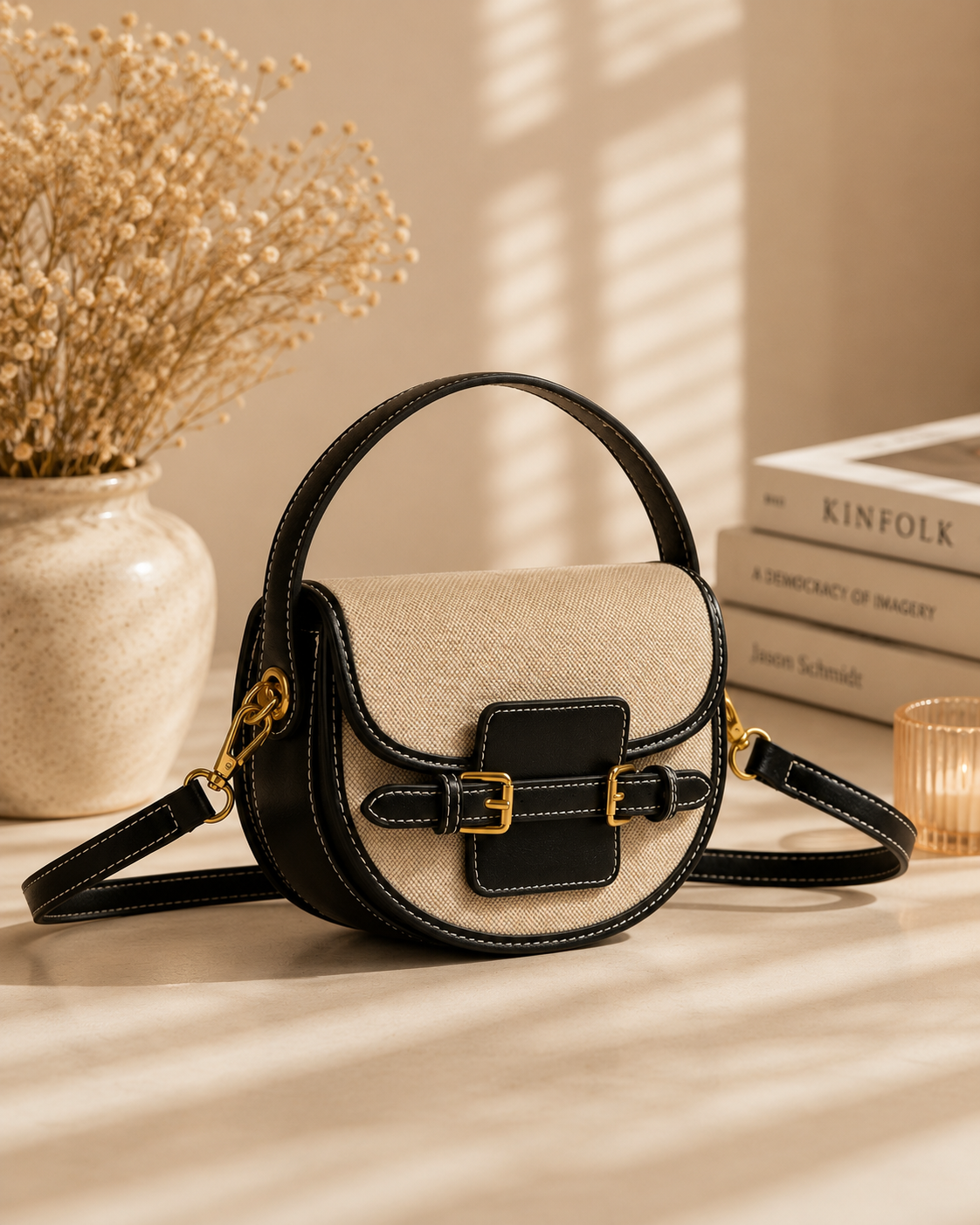 Sheeva Classic Buckle Crossbody Bag