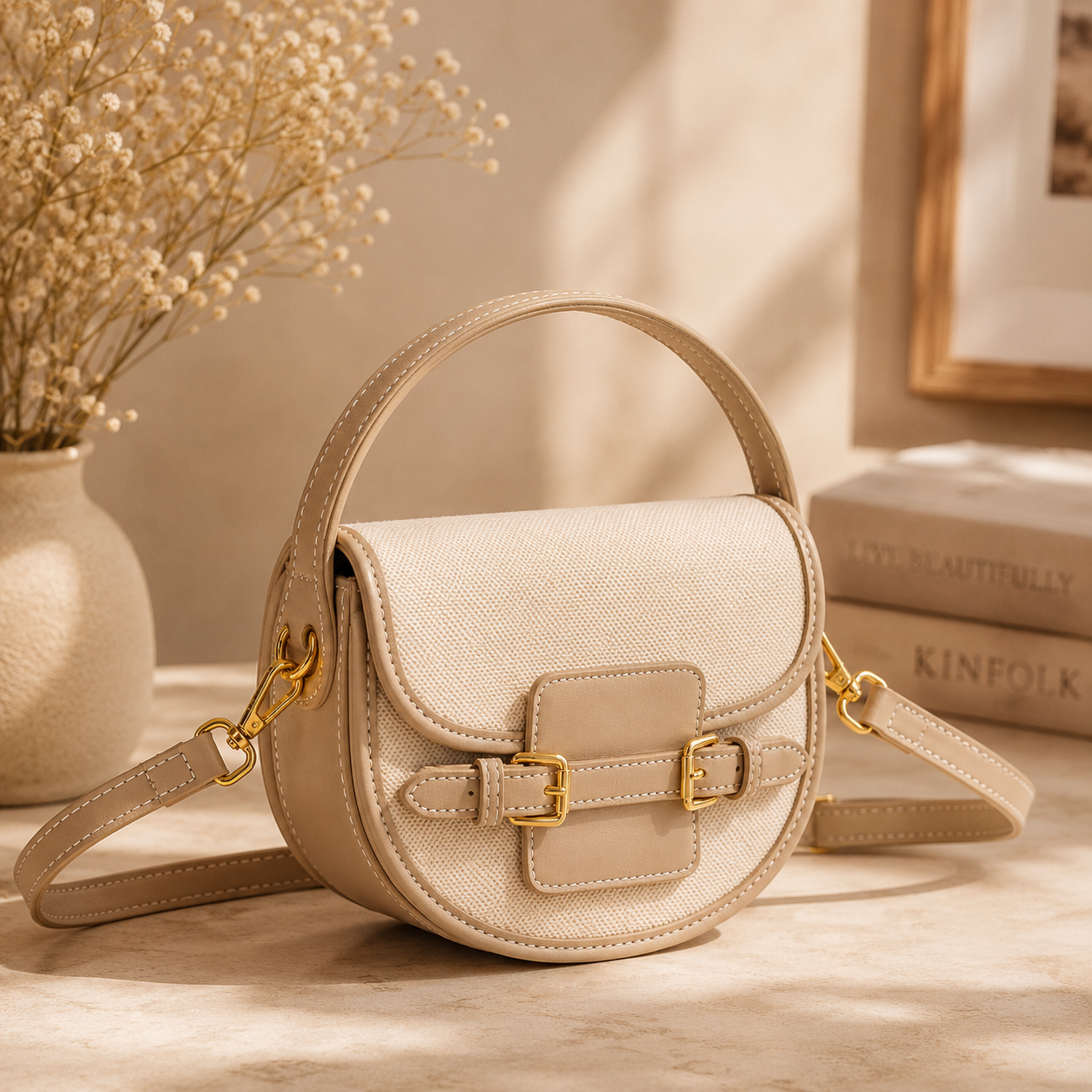 Sheeva Classic Buckle Crossbody Bag