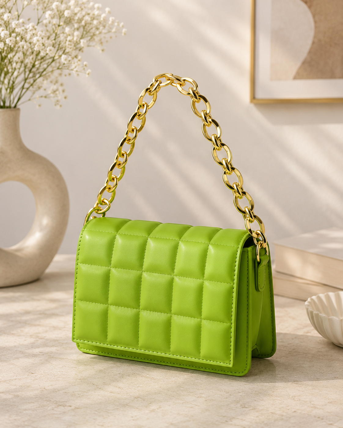Sheeva Minimalist Envelope Flap Shoulder Bag