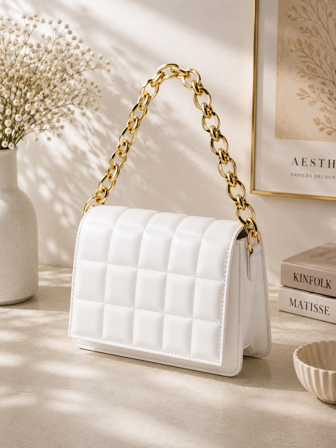 Sheeva Minimalist Envelope Flap Shoulder Bag