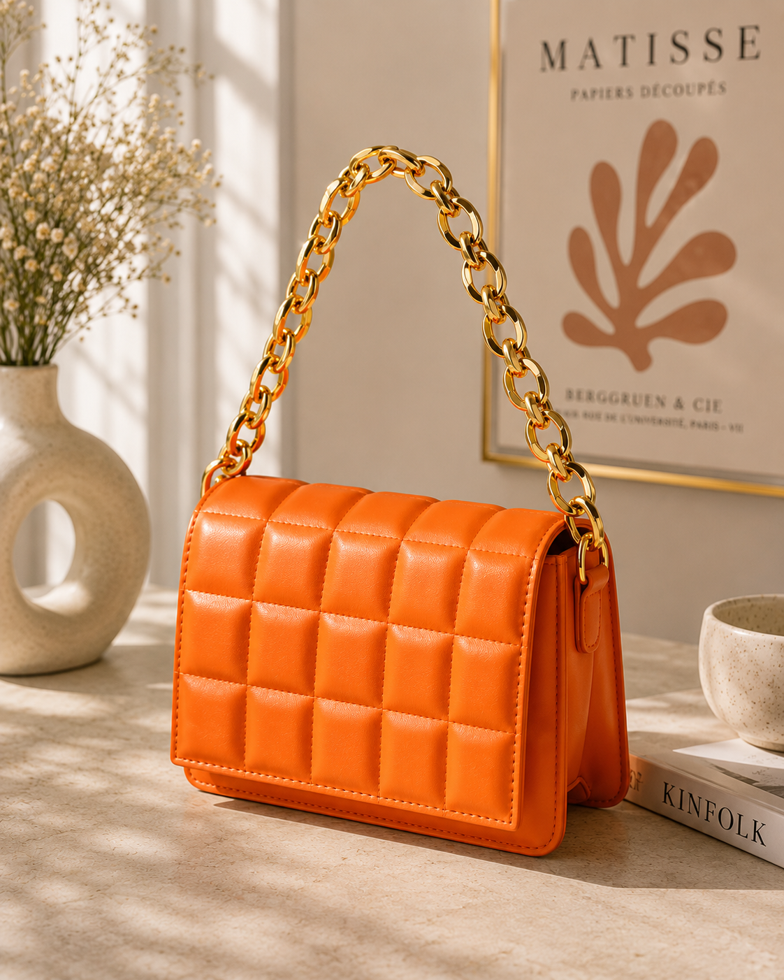 Sheeva Minimalist Envelope Flap Shoulder Bag