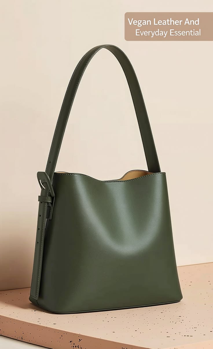 Sheeva Vegan Leather Bucket Shoulde