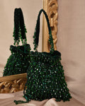 Sheeva Emerald Glam Sequin Potli Bag