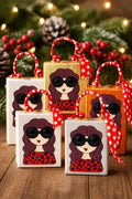 Sheeva Cartoon Print Box Handbag
