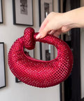 Sheeva Moon Crystal Mesh Clutch with Statement